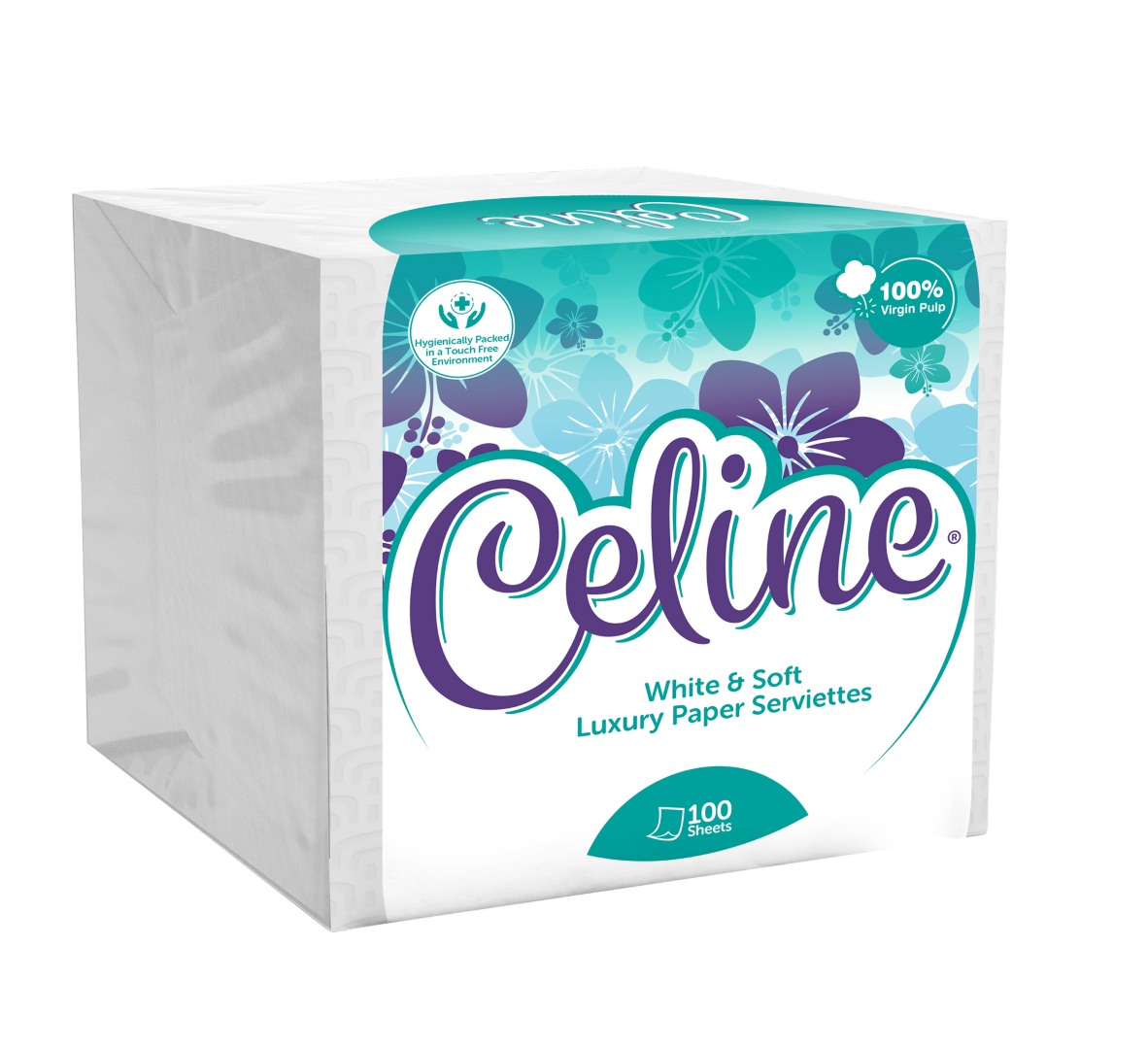  Celine Serviettes - 100 Sheets  100 % Virgin  1 Ply  30cm*30cm - Single Pack (Carton)